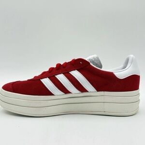 Adidas Women's Gazelle Bold Red and White Sneakers